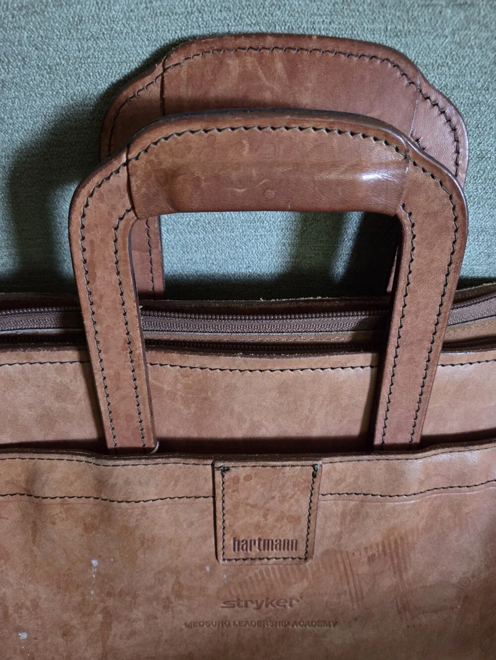 Vintage Leather Hartmann Top Handle Belting Leather Business Briefcase Portfolio